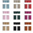 thumbnail image 5 of Gorgeous Home Linen Kitchen Window Curtains 3 Pieces Set, Lined Blackout Tier and Valance Set, 58W x 14L (1 Panel) + 28W x 24L (2 Panels) k7 Hot Pink, 5 of 5