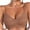 Coffee, variant on Wirefree Bras for Women Plus Size Lightweight Smoothing Bralette with Ruffle Back Detail and Side Support