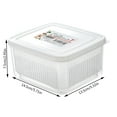 Food Storage Container With Removable Drain Plate And Lid 1100 Ml