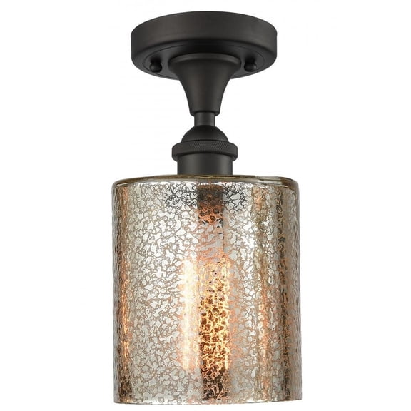 Innovations 516-1C-OB-G116-L-LED Large Cobbleskill 1 Light Semi-Flush Mount part of the Ballston Collection, Oil Rubbed Bronze