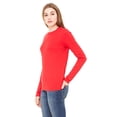 thumbnail image 3 of Bella Canvas T-Shirt à Manches Longues en Jersey pour Femmes, G, Rouge, 3 of 3