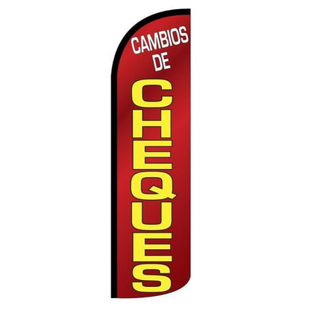 CAMBIO DE CHEQUES Windless Flag (Hardware Not Included) |Advertisement /Business Flags | Feather Flag |
