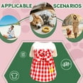 thumbnail image 3 of GASTROPOD Dog Dresses for Small Dogs Girl,Polyester Small Dog Costume,Easy Wear with Plaid Dog Dresses,Red,L, 3 of 7
