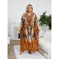 thumbnail image 6 of Edolynsa Plus Size Kaftan Dresses for Women Maxi Beach Dress Bathing Suit Cover up Lightweight Resort Wear Mumu Dress, 6 of 9