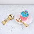 thumbnail image 4 of 24pcs Mini cucharas plásticas cucharas torta de cucharas desechables Postre cucharas de helados para Casa Comprar Partido de oro HOMEMAXS mx5846606, 4 of 5