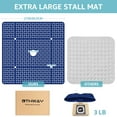 thumbnail image 5 of OTHWAY Square Shower Mat,27"x27" Extra Large Bath Mat,TPE Non-Slip Shower Floor Mat with Suction Cups & Drain Holes,Quick-Drying Shower Mat for Bathroom Decor (Navy Blue), 5 of 8