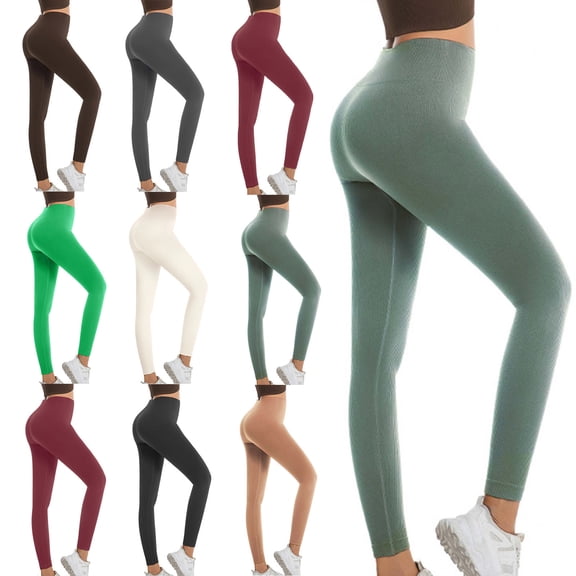 RYDCOT High Waisted Leggings for Women Tummy Control Buttery Soft Yoga Pants Womens Gym Workout Running Leggings White