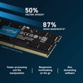 thumbnail image 3 of Crucial 32GB (2 x 16GB) 262-Pin DDR5 SO-DIMM DDR5 4800 (PC4 38400) Laptop Memory Model CT2K16G48C40S5, 3 of 6