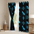 thumbnail image 3 of Feelyou Aztec Abstract Blackout Curtains Set of 2 (52x84 Each), Rustic Fox Window Curtains, 3 of 6