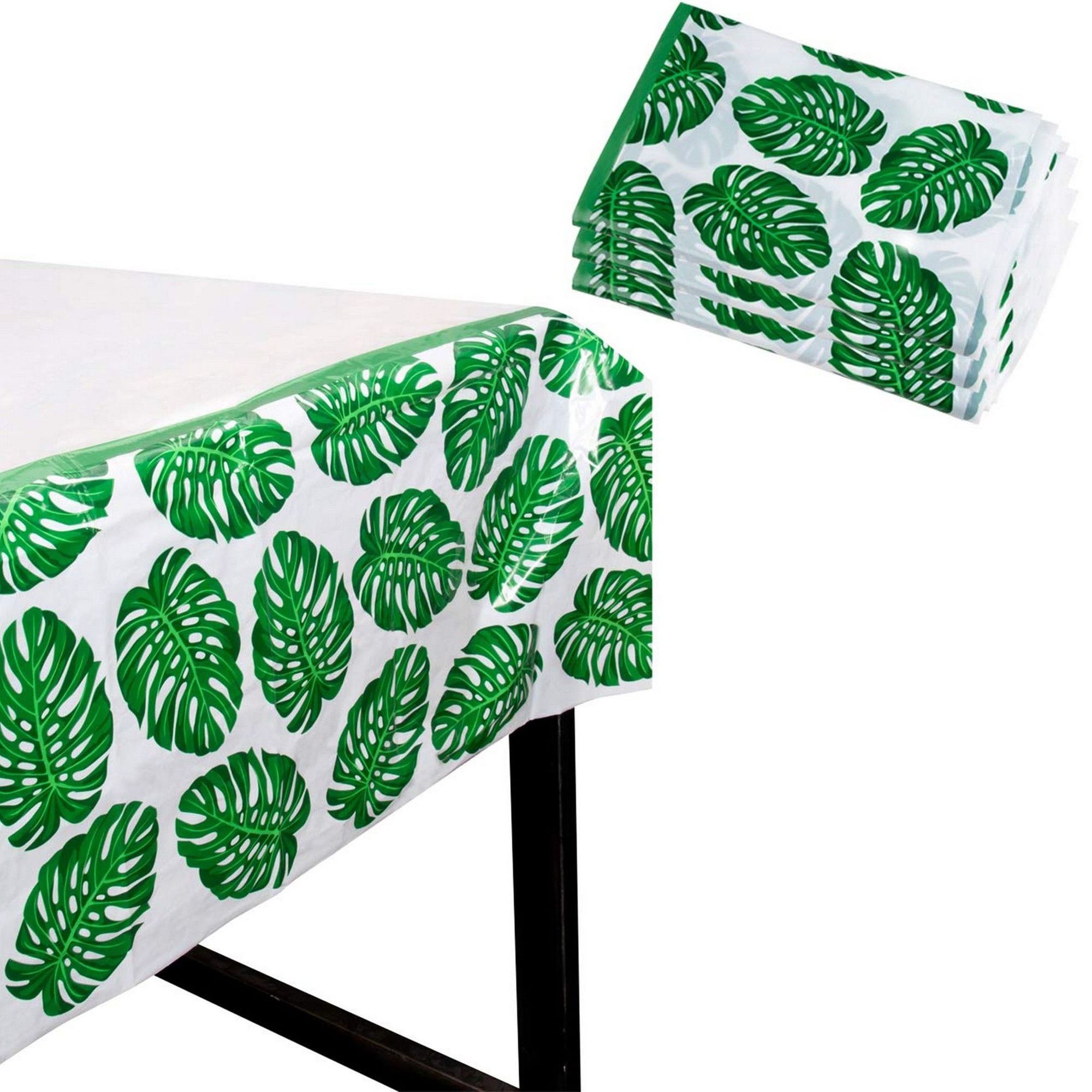 Tropical Party Tablecloth 3Pack Disposable Plastic Rectangular Table