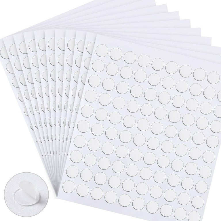 1100 Pieces Double Sided Adhesive Dots Clear Sticky Tack Removable Stickers  Acrylic Round Putty No Traces Sticky Putty Waterproof Sticky Dot for Craft  DIY Art Office Supplies (10mm, 1100) 