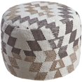 thumbnail image 1 of Ashley Furniture Signature Design - Abraham Pouf - Handmade - Imported - Traditional - White and Brown, 1 of 5
