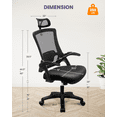 thumbnail image 2 of CELTOSS Ergonomic Office Chair, High Back Flip-Up Armrests Design, Adjustable Mesh Headrest and Lumbar Support, Black, 2 of 6