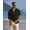 Black, variant on Men's Button Up Short Sleeve Summer Casual Beach Shirt No Tuck Trendy Linen Tops Textured Stretch Shirts