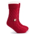 thumbnail image 2 of Spencer Womens Fuzzy Socks Thick Knit Winter Sherpa Fleece Slipper Socks with Non-Slip Grippers Cozy Home Socks for Women Girls, Red, 2 of 10