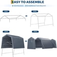 thumbnail image 7 of EastVita 6x6 FT Portable Outdoor Storage Shed with 2 Roll-Up Zipper Doors Vents Gray, 7 of 7
