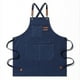thumbnail image 1 of Zhuge Delantales de chef para hombres y mujeres con bolsillos grandes, delantal de trabajo resistente, ajustable, con espalda cruzada de lona de algodón, talla M a XXL (azul oscuro), 1 of 4