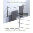 thumbnail image 2 of 24 inch Wowow Brushed Nickel 3-Tier Wall Mounted Towel Rack with Mounting Hardware in Stainless Steel, 2 of 5