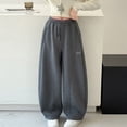 thumbnail image 2 of Leey-World Girl's Drawstring Waist Straight Leg Sweatpants Casual Workout Track Pants(Dark Gray,7-8 Years), 2 of 8