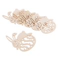 thumbnail image 4 of Siruishop 5x6 Pieces Blank Easter Bunny Rabbit Tree Pendents Party Hanging Wooden Tags 5 Pcs, 4 of 8
