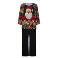 thumbnail image 3 of Liquidation à Moins de 9! Ensemble de Pyjama Décontracté Imprimé de Noël pour Femmes Sevevn, Haut et Pantalon, Liquidation Aujourd'hui, Noir, TTG, 3 of 3