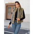 thumbnail image 2 of FIOPHY Womens Faux Fur Vest Stand Collar Sleeveless Open Front Cardigan Top Fuzzy Coats Jacket Fluffy Outwear with Pockets, Mustard Yellow,S, 2 of 8