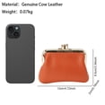 thumbnail image 3 of Royal Bagger Genuine Cow Leather Coin Purse: Retro, Compact & Versatile Dual Layer Storage for Women with Kiss Lock Design, 3 of 9