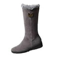 thumbnail image 2 of Bnwani Women Boots Footwear Winter Fashion Toe Zipper Flat Ankle Fleece Warm 0 Boot Gray Size 7.5, 2 of 5