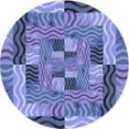 thumbnail image 1 of Ahgly Company Machine Washable Indoor Round Transitional Deep Periwinkle Purple Area Rugs, 8' Round, 1 of 7