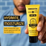 Bee Bald SMOOTH PLUS Head & Face Moisturizer with SPF 30 Sunscreen Lotion Protecting Skin From Harmful UVA/UVB Rays While Hydrating, Moisturizing and Toning, 1.7 Fl Oz (Pack of 3)