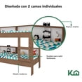 thumbnail image 2 of Litera Doble Individual Base Cama Con Estante KingsHouse cafe, 2 of 7