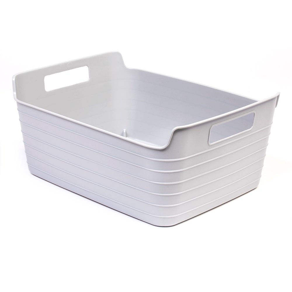 Your Zone Flexible Large Bin, Gray