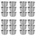 thumbnail image 1 of 24 Tazas de Salsa para Mojar de Acero Inoxidable de 2 Onzas, Mini Tazones para Salsa, Tazas de Condimentos de Metal Reutilizables, Recipientes para Moldes (Plateados), 1 of 5