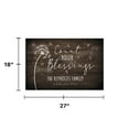 thumbnail image 5 of Personalized Planet 27x18 Count Your Blessings Inspirational Doormat with Custom Personalization Printed on Brown Rectangular 1/4” Thick Non Slip Mat for Kitchen Hallway Deck or Porch, 5 of 6