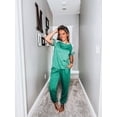 thumbnail image 2 of Ekouaer Lounge Sets for Women Two Piece Pajama Set Short Sleeve Crewneck Jogger Outfits and Sweatpants Tracksuit, 2 of 4