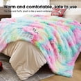 thumbnail image 6 of PMONPA Heated Blanket for Adult, Soft Faux Fur & Sherpa Electric Blanket, Fast-Heating with 10 Heating Levels & 5 Options Auto off, 51"x 61", Rainbow, 6 of 11