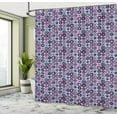 thumbnail image 4 of Ambesonne Floral Shower Curtain, Colorful Flower Art Designs, 69"Wx84"L, Dark Magenta Pale Blue, 4 of 4