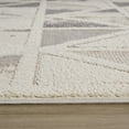 thumbnail image 2 of HomeRoots 558481 7 x 10 ft. Geometric Distressed Rectangle Area Rug, Gray & Cream, 2 of 7