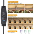 thumbnail image 4 of Hywyimlait LED Grow Light Strips, Full Spectrum 3500K, 3/9/12H Timer, 10 Dimmable Levels, 3 Head × 2 Pack for Indoor Plants, Seedlings & Succulents, Plant Shelf Compatible, 4 of 7