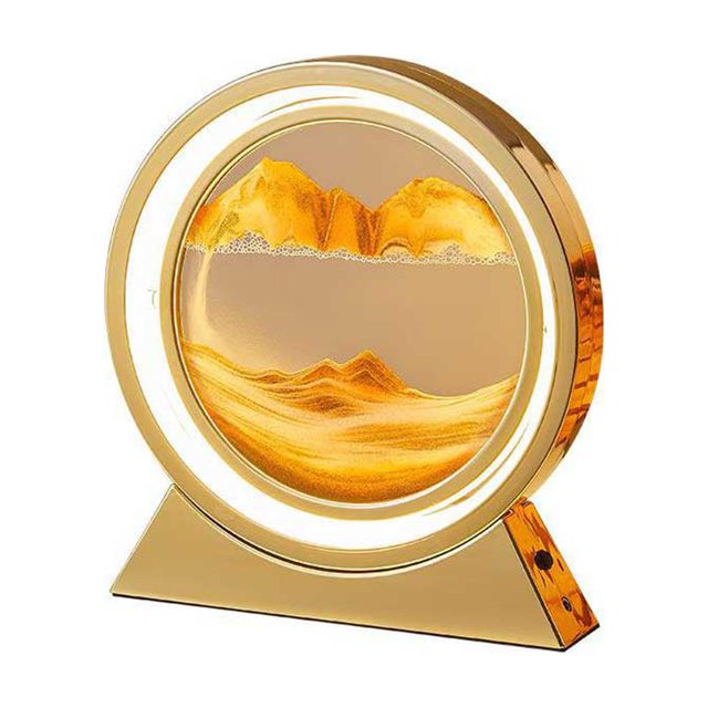 Bearachild Lámpara de reloj de arena, portátil, con batería, recargable, Control remoto, 360 grados, decorativa, para oficina, sala de estar, luz de Iluminación y accesorios Oro Bearachild HA067529-01