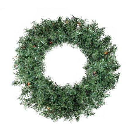 Northlight 24" Prelit Minetoba Pine Artificial Christmas Wreath - Multi Lights
