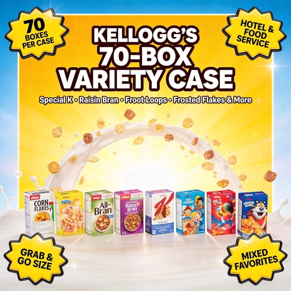 Kellogg's Assorted Cereal Individual Boxes 30g (70/Case) - 4.63 lbs