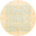 thumbnail image 1 of Ahgly Company Indoor Round Abstract Brown Gold Oriental Area Rugs, 8' Round, 1 of 6