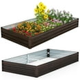 thumbnail image 2 of Resenkos Raised Planter Boxes, Large Space Elevated Flower Beds,Large Outdoor Metal Planter Box for Vegetable Fruit Herb Flower-Coffee, 2 of 8