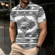 thumbnail image 3 of Camisas de Manga Larga para Hombres Impresos Girar Hacia Abajo Botones de Cuello Lateral Dividido, Casual Blusa de Manga Corta, 3 of 5