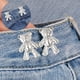 thumbnail image 4 of Minnieouse 3a Juego de 2 hebillas de cintura de oso de aleación con fácil operación efecto instantáneo garantizado cintura de oso de jeans Ropa, zapatos y accesorios Miscelánea Plata, 4 of 6