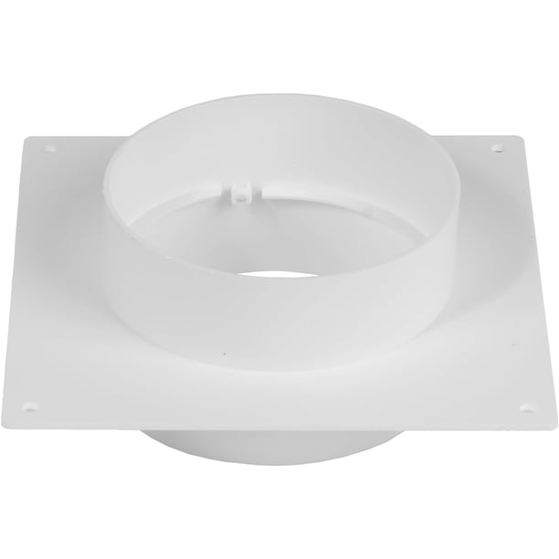 Plastic Air Vent Duct Connector Flange – Straight Ventilation Pipe Adapter For HVAC, Extractor Fans, Cooker Hoods (Fits 100-300mm Pipes, White)