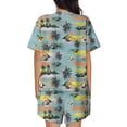 thumbnail image 6 of Fotbe Hawaiian Style Print Pajama Set for Women 2 Piece Loungewear Short Sleeve Tops and Shorts Set Soft Sleepwear-Small, 6 of 7