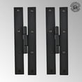 thumbnail image 2 of Renovators Supply H Cabinet Hinges 7" Black Wrought Iron Kitchen Cabinet Hinge w/Hardware Pack of 2, 2 of 9