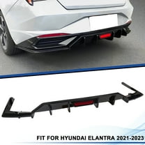 Shark Racing Diffuser FOR 2021-2023 HYUNDAI ELANTRA GLOSS BLACK SHARK FIN REAR DIFFUSER W ...